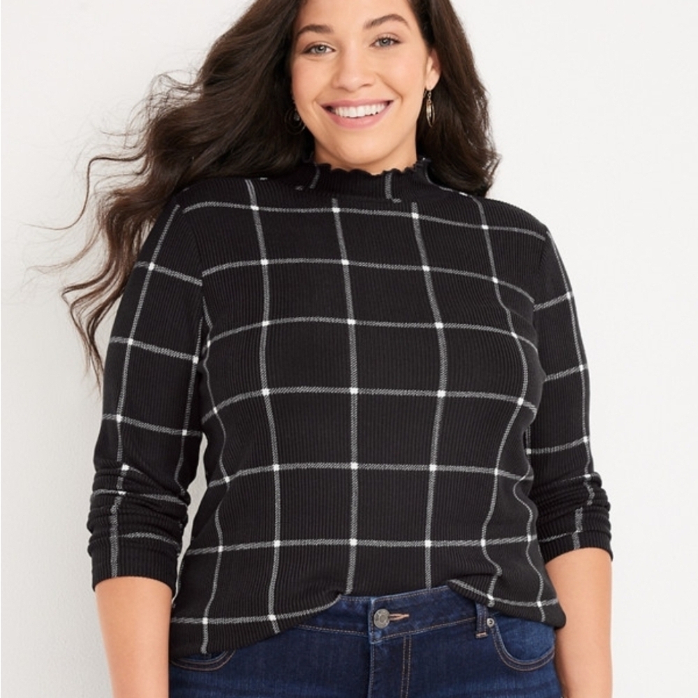 Maurices Plus Size Maple Mock Neck Top